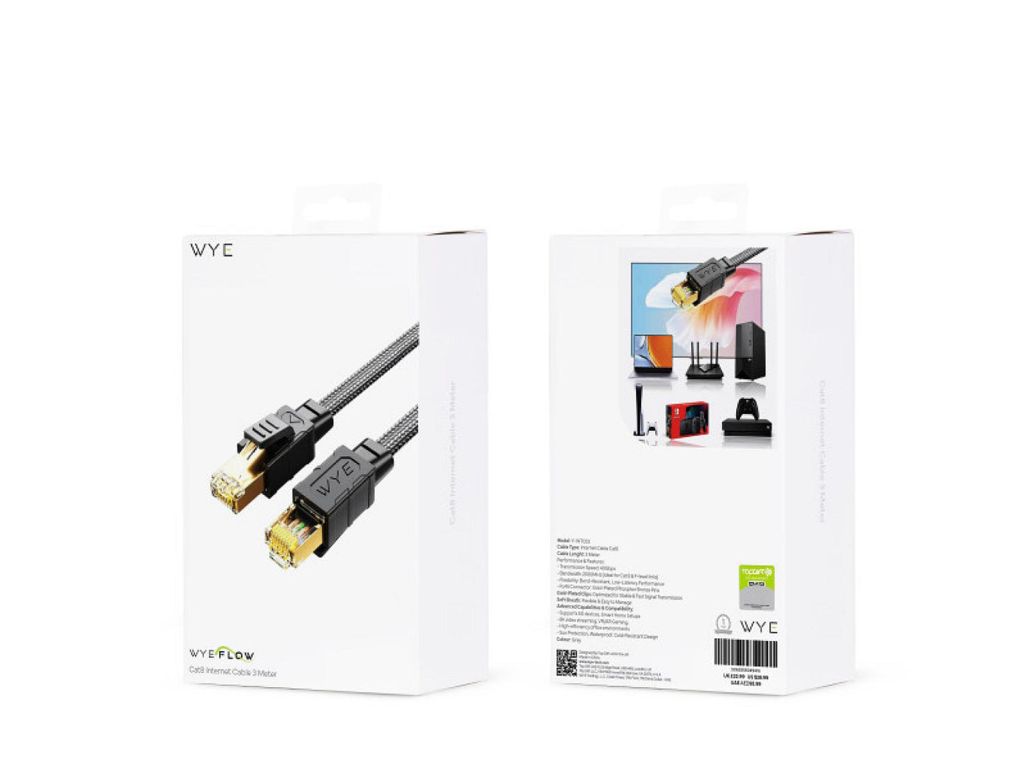 UltraNet Cat8 Ethernet Cable 3m
