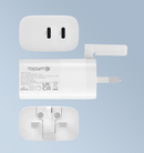 UltraCharge 45W GaN Fast Charger with Dual USB-C