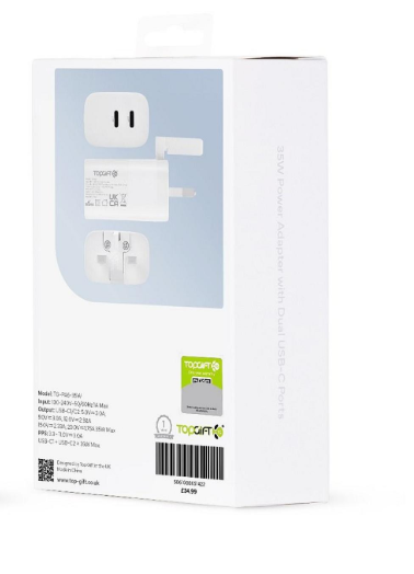UltraCharge 45W GaN Fast Charger with Dual USB-C