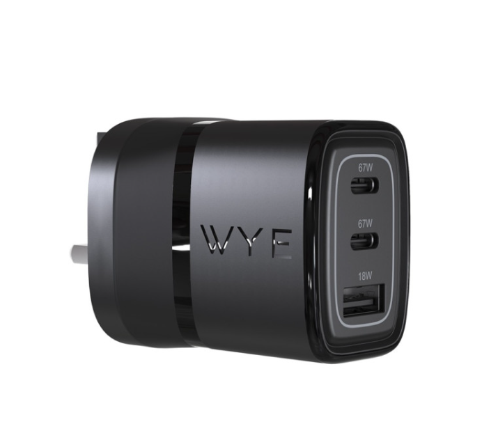 UltraCharge 67W GaN Fast Charger with Dual USB-C & USB-A