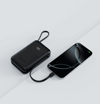 UltraCharge 20,000mAh Fast Charging Power Bank with Built-In USB-C & Lightning Cables
