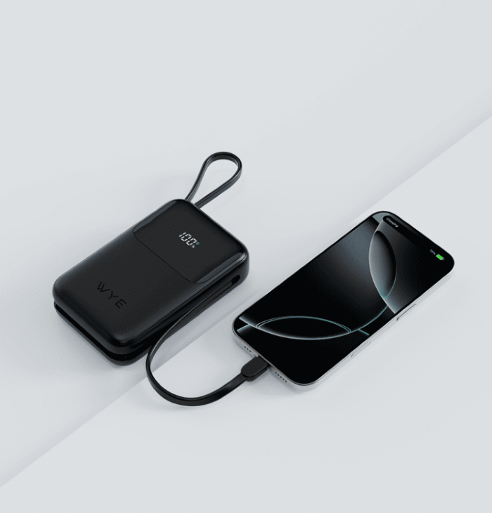 UltraCharge 20,000mAh Fast Charging Power Bank with Built-In USB-C & Lightning Cables