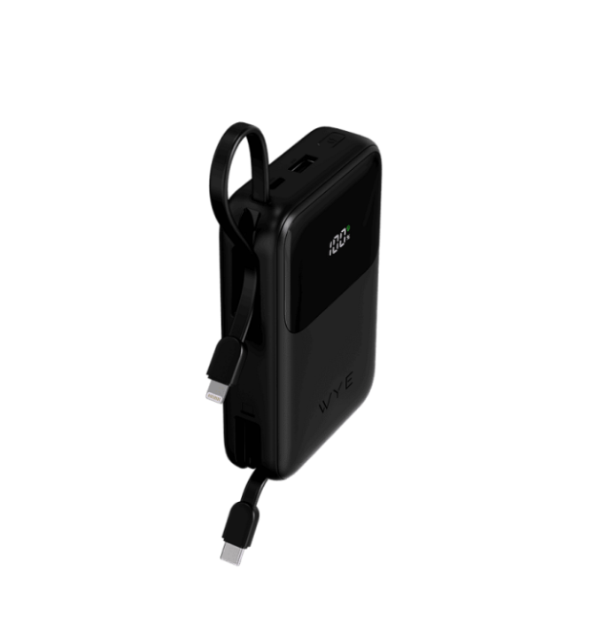 UltraCharge 20,000mAh Fast Charging Power Bank with Built-In USB-C & Lightning Cables