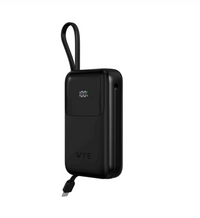UltraCharge 20,000mAh Fast Charging Power Bank with Built-In USB-C & Lightning Cables
