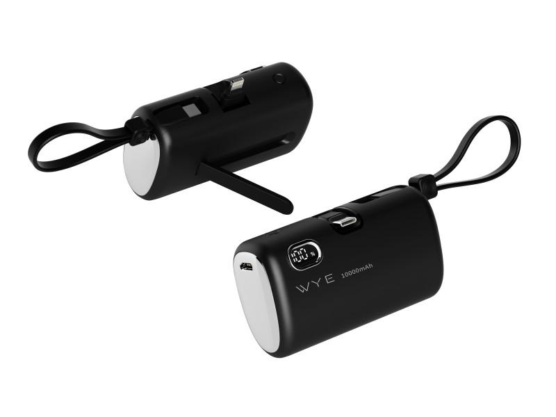 PowerPlug 10,000mAh Power Bank with Built-In USB-C & Lightning Cables