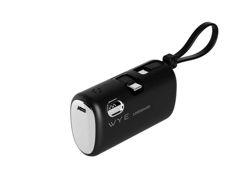 PowerPlug 10,000mAh Power Bank with Built-In USB-C & Lightning Cables