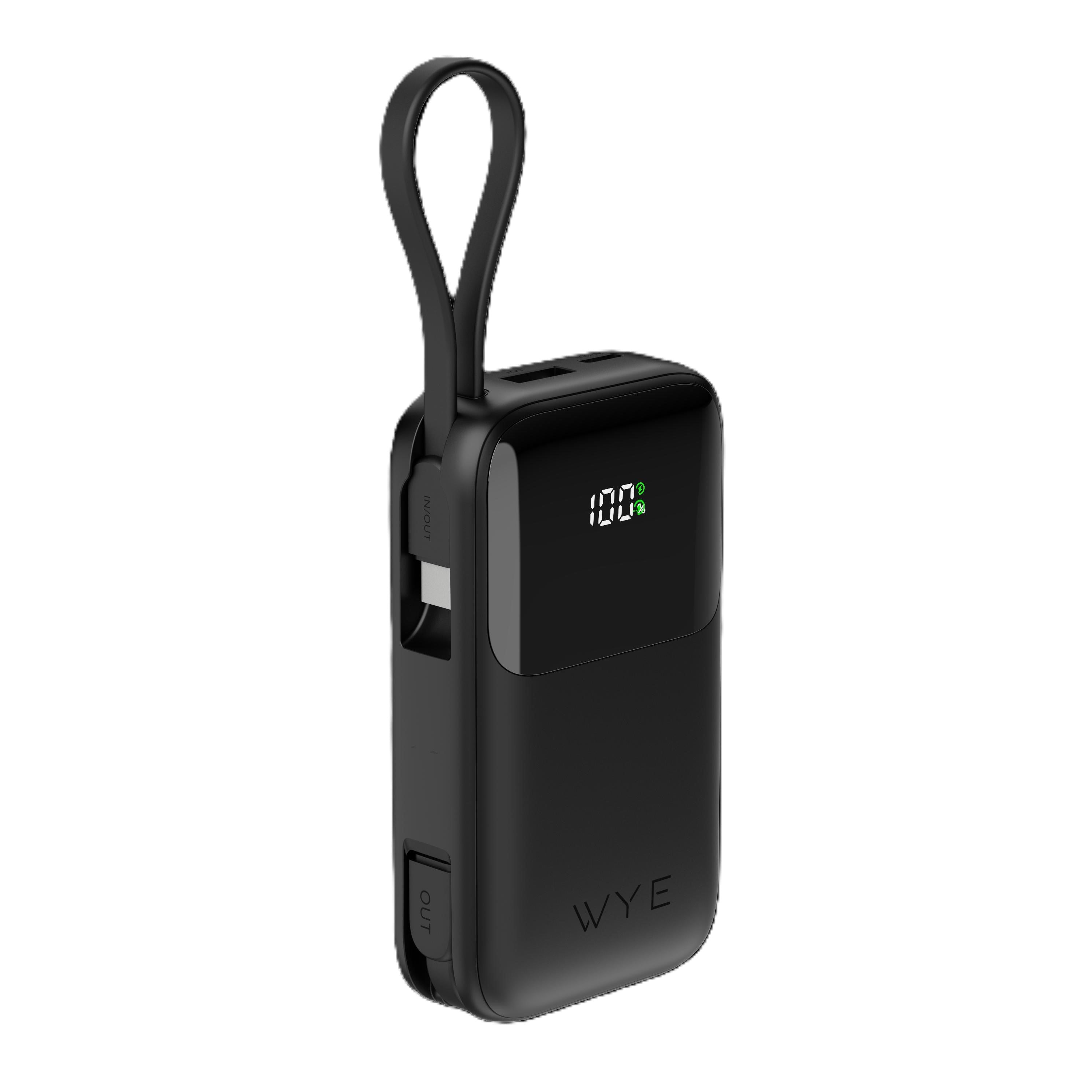 UltraCharge 10,000mAh Power Bank with Built-In Cables