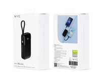 UltraCharge 10,000mAh Power Bank with Built-In Cables