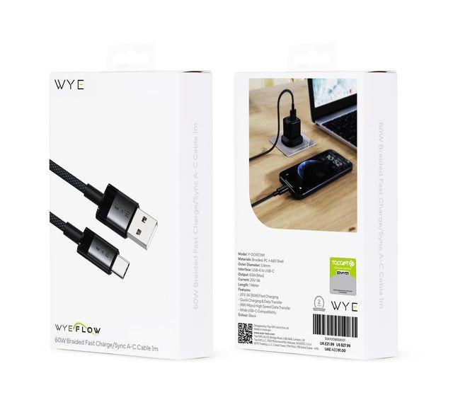 UltraFast Braided USB-A to USB-C 1m Charging Cable